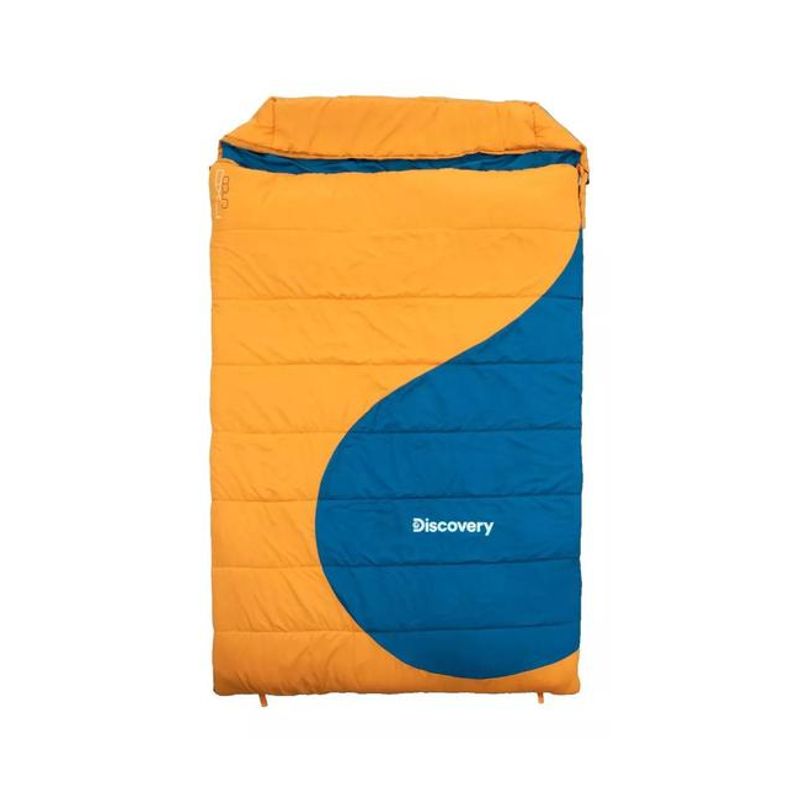 GENERICO - Saco dormir doble Discovery DXl85 2 personas color naranja