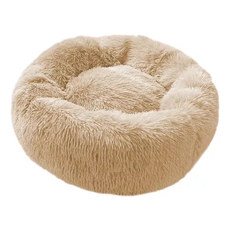GENERICO - Cama para mascotas felpa antiestrés 80 cm XL beige
