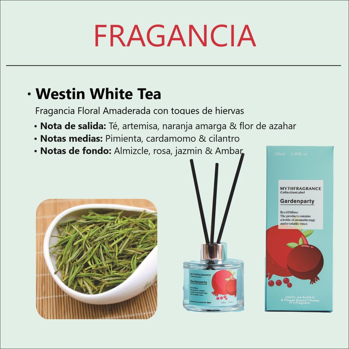 WAKESHOME - Difusor Ambiental Perfume De Varillas Aroma 100ml