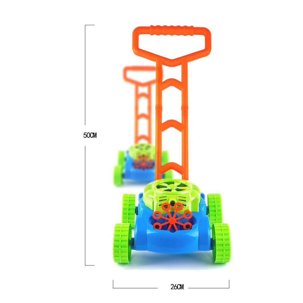 BABYLUNA - Carrito Caminador de Arrastre y Lanza Burbujas