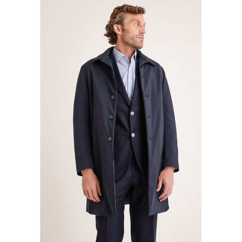 TRIAL - Impermeable hombre formal azul marino