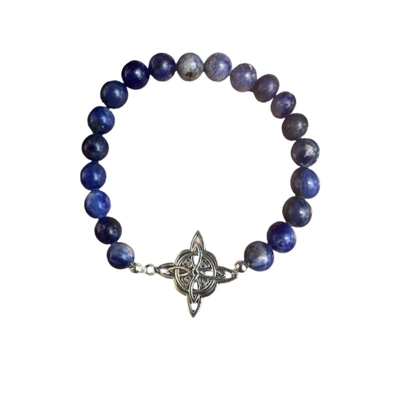 GENERICO - Pulsera Nudo De Brujas Elasticada Piedras Protección Suerte