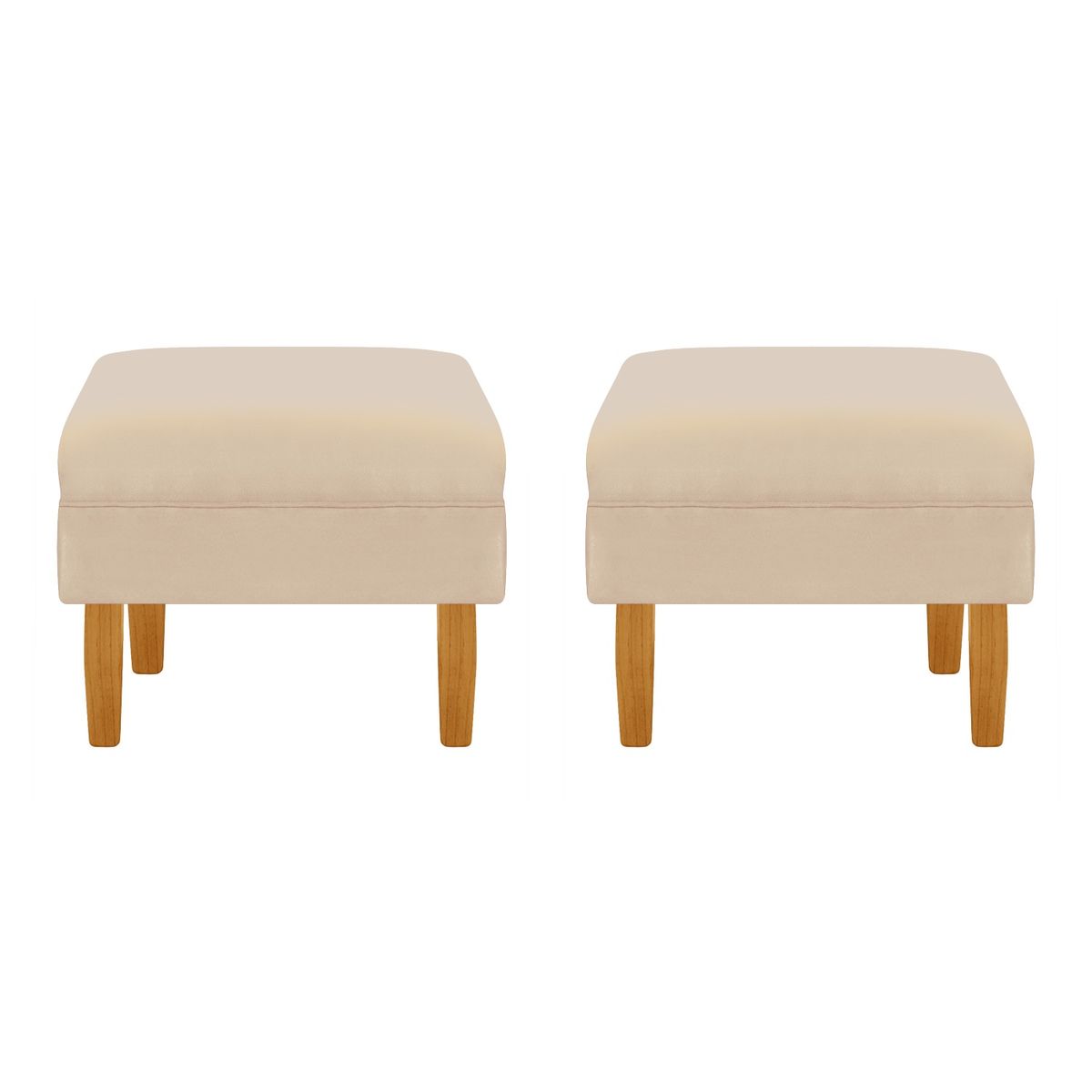 BODEVIR - Set Pouf Provenza Liso 1C Felpa 04 Beige