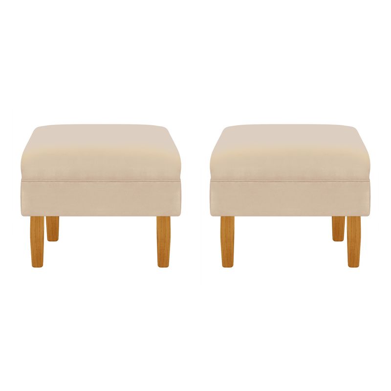 BODEVIR - Set Pouf Provenza Liso 1C Felpa 04 Beige