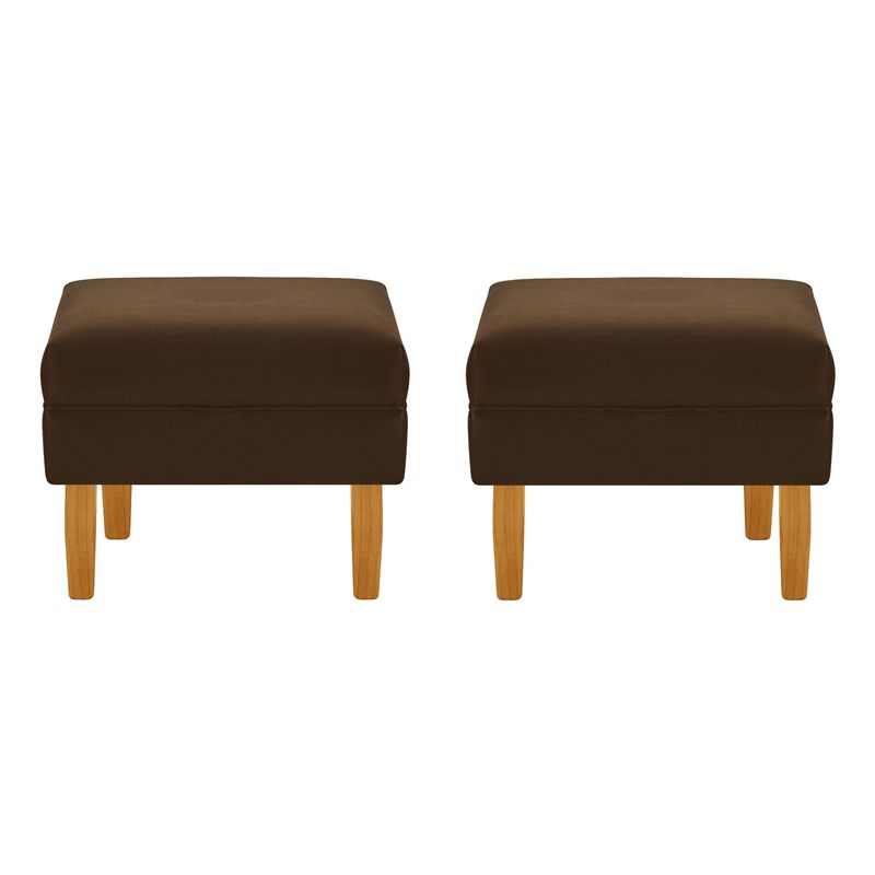 BODEVIR - Set Pouf Provenza Liso 1C Felpa 04 Chocolate
