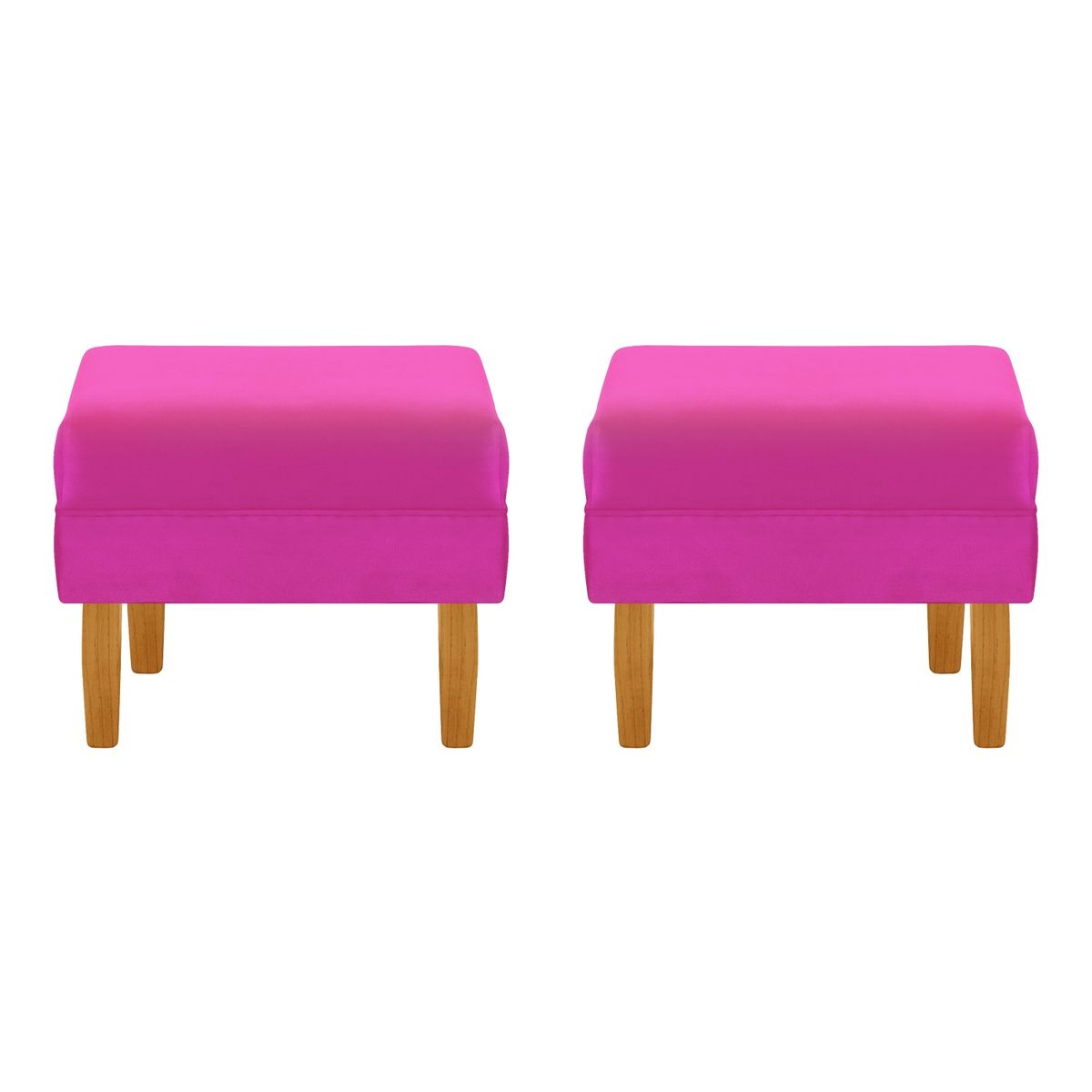 BODEVIR - Set Pouf Provenza Liso 1C Felpa 04 Fucsia