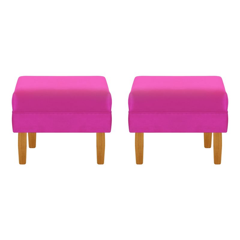 BODEVIR - Set Pouf Provenza Liso 1C Felpa 04 Fucsia