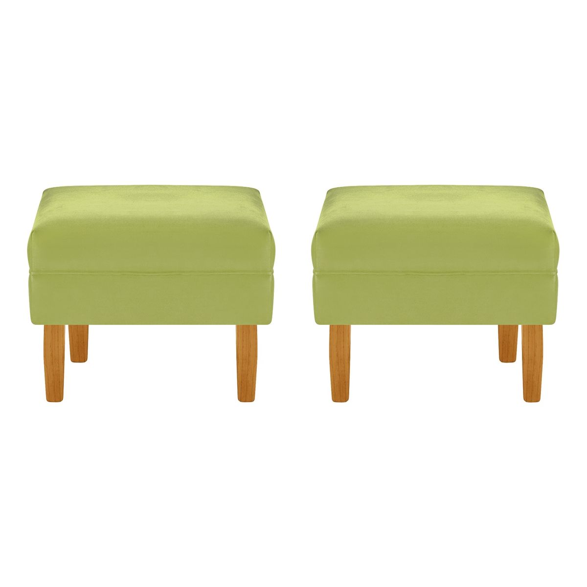 BODEVIR - Set Pouf Provenza Liso 1C Felpa 04 Pistacho