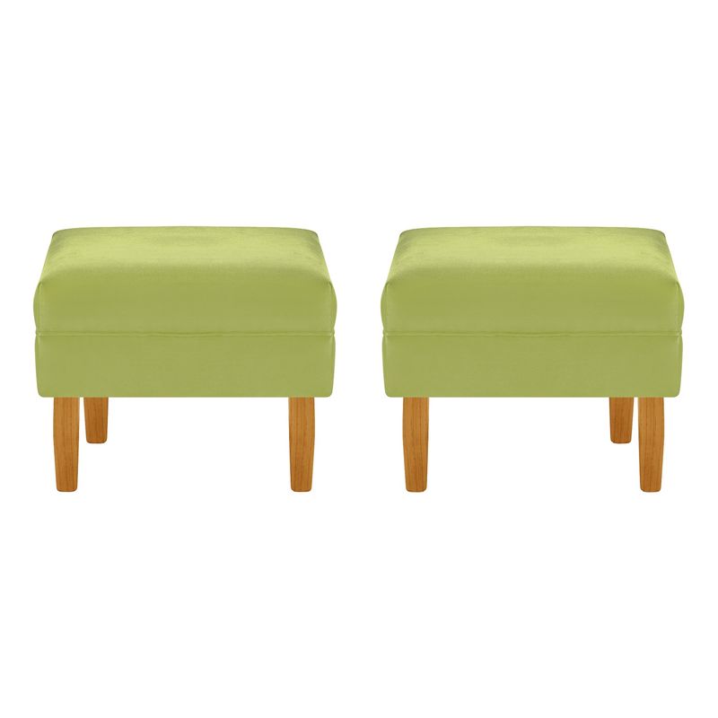 BODEVIR - Set Pouf Provenza Liso 1C Felpa 04 Pistacho