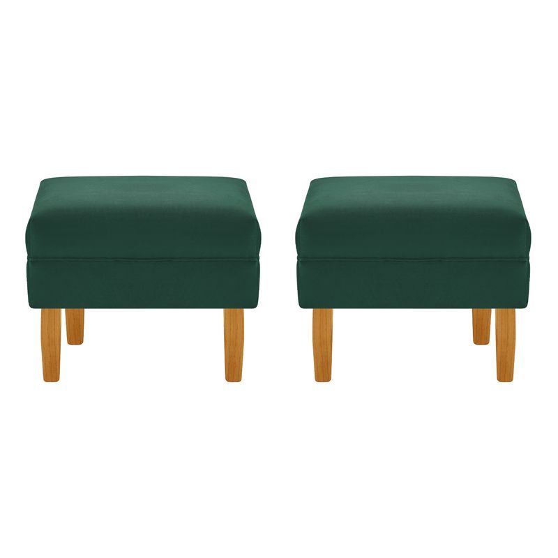 BODEVIR - Set Pouf Provenza Liso 1C Felpa 04 Verde Botella