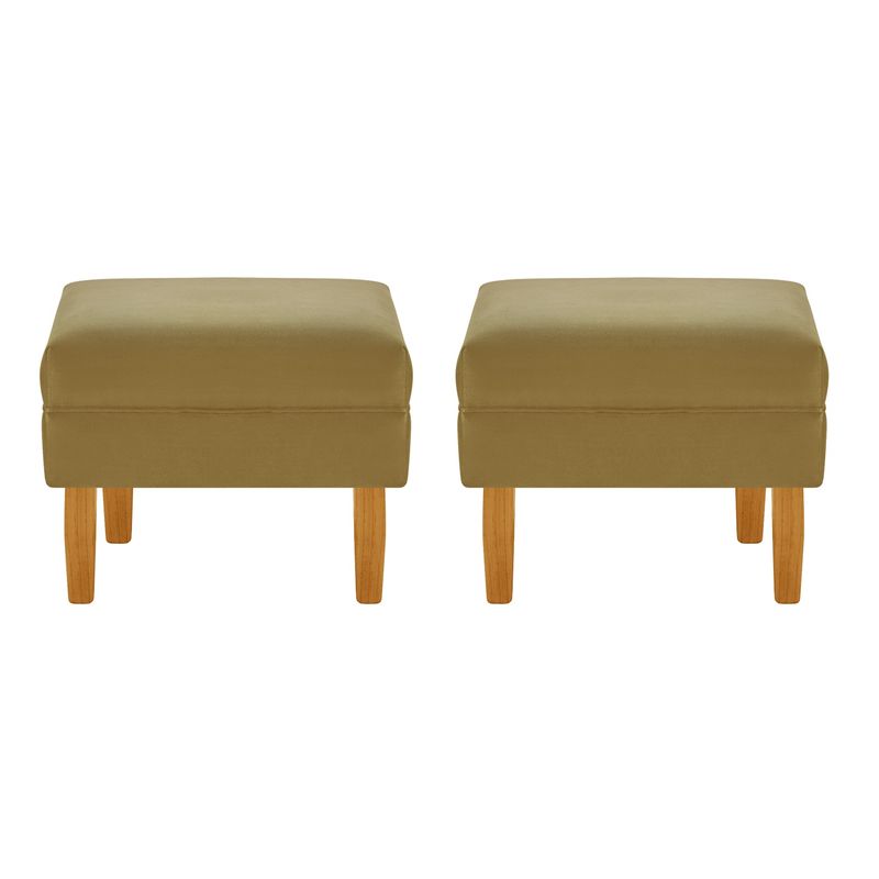 BODEVIR - Set Pouf Provenza Liso 1C Felpa 04 Verde Musgo