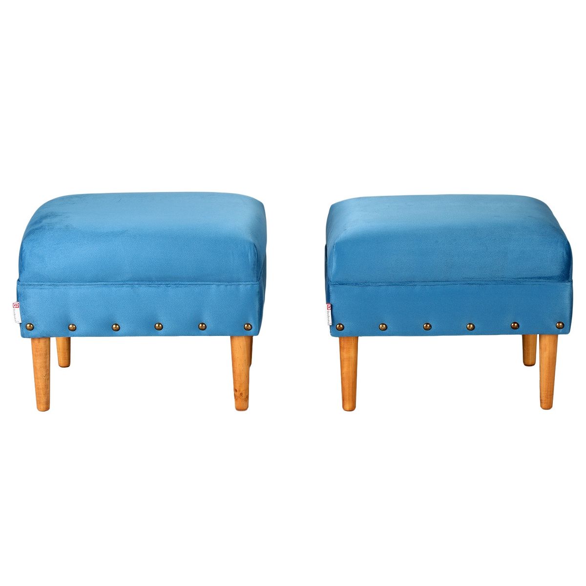 BODEVIR - Set Pouf Provenza Tacha 1C Felpa 04 Azul Rey