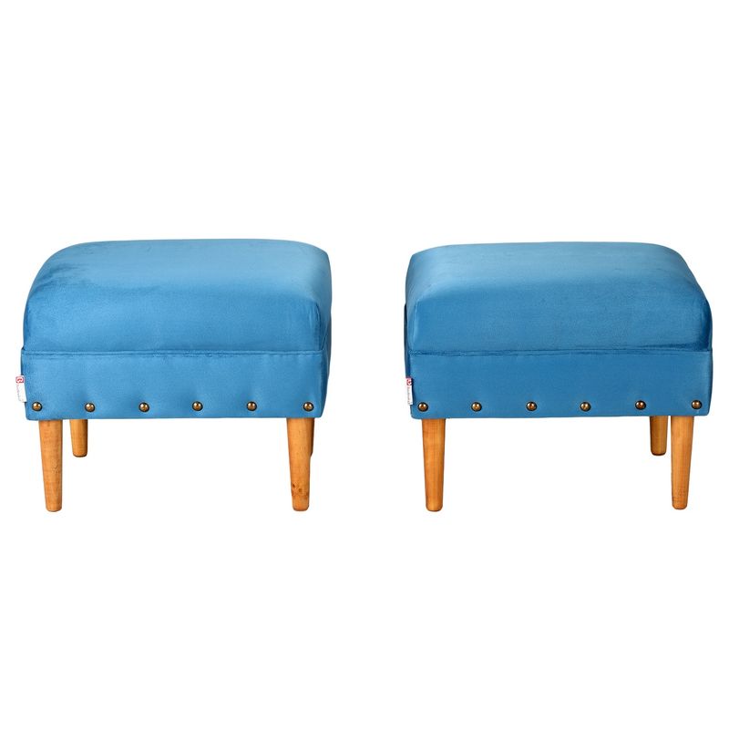 BODEVIR - Set Pouf Provenza Tacha 1C Felpa 04 Azul Rey