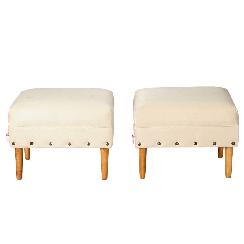 BODEVIR - Set Pouf Provenza Tacha 1C Felpa 04 Beige