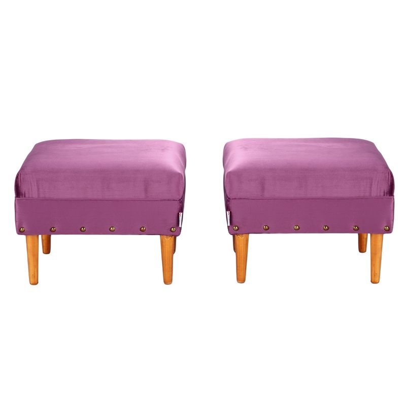 BODEVIR - Set Pouf Provenza Tacha 1C Felpa 04 Morado