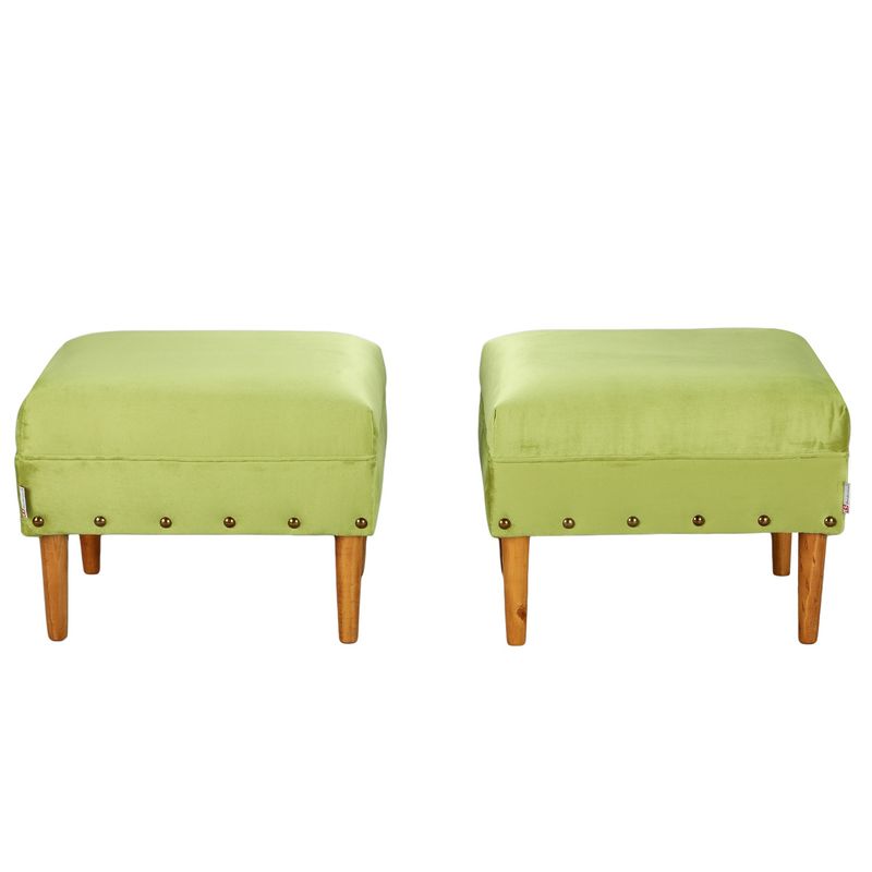BODEVIR - Set Pouf Provenza Tacha 1C Felpa 04 Pistacho