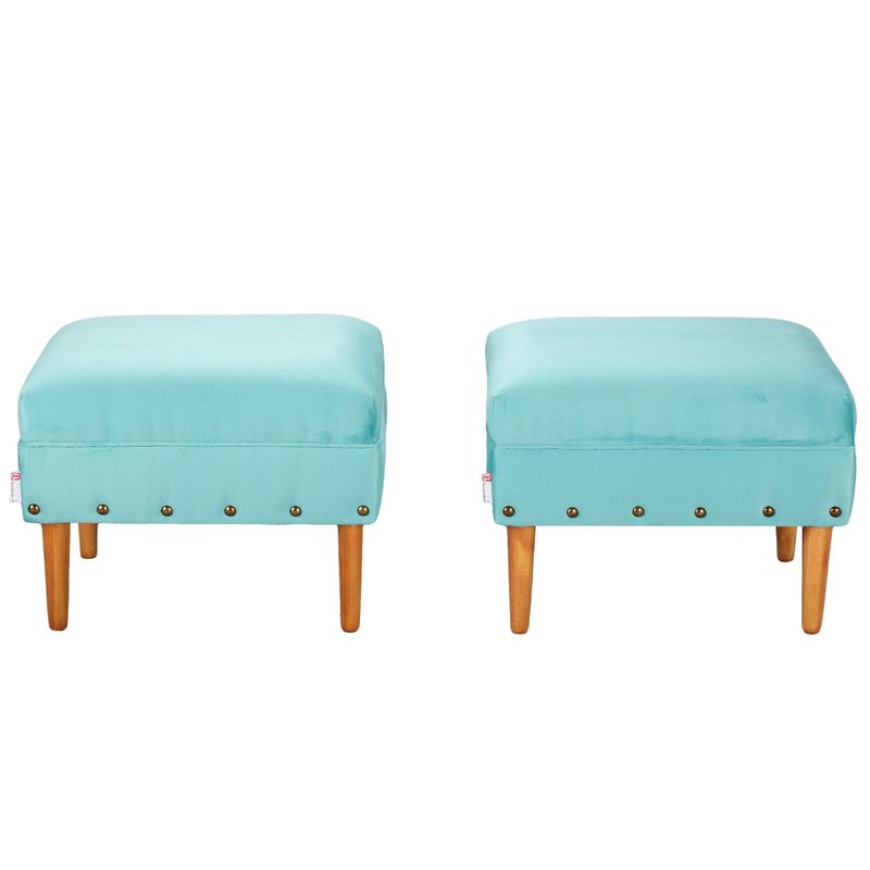 BODEVIR - Set Pouf Provenza Tacha 1C Felpa 04 Turqueza