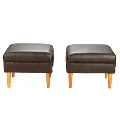 BODEVIR - Set Pouf Provenza Liso 1C PU 04 Chocolate