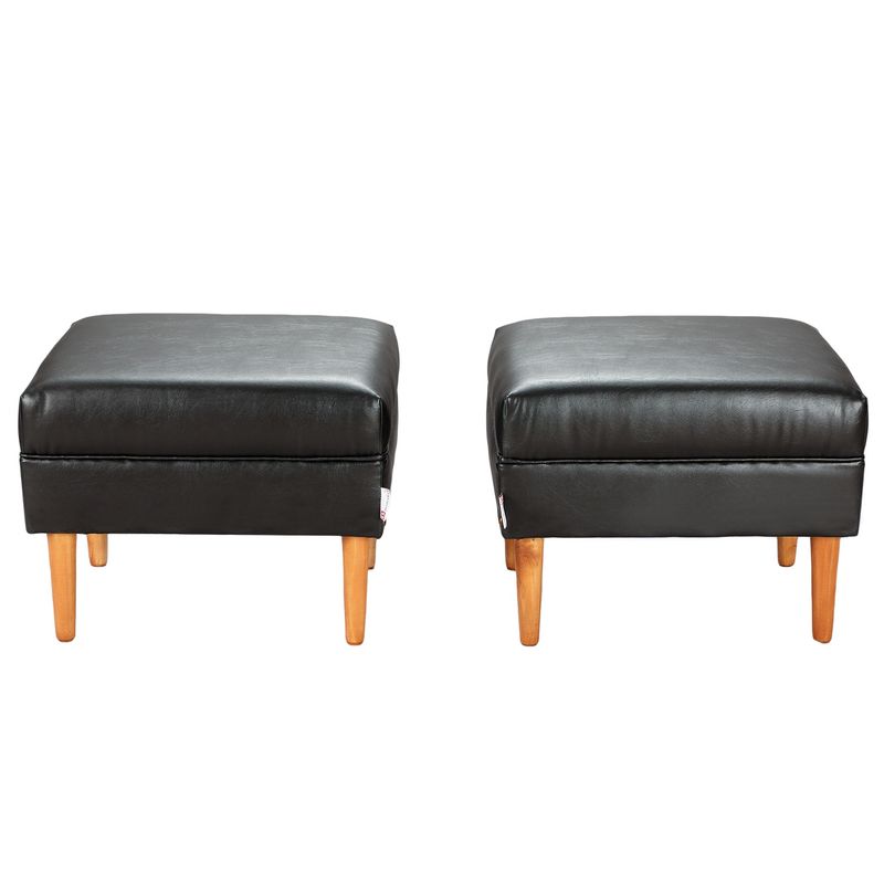 BODEVIR - Set Pouf Provenza Liso 1C PU 04 Negro