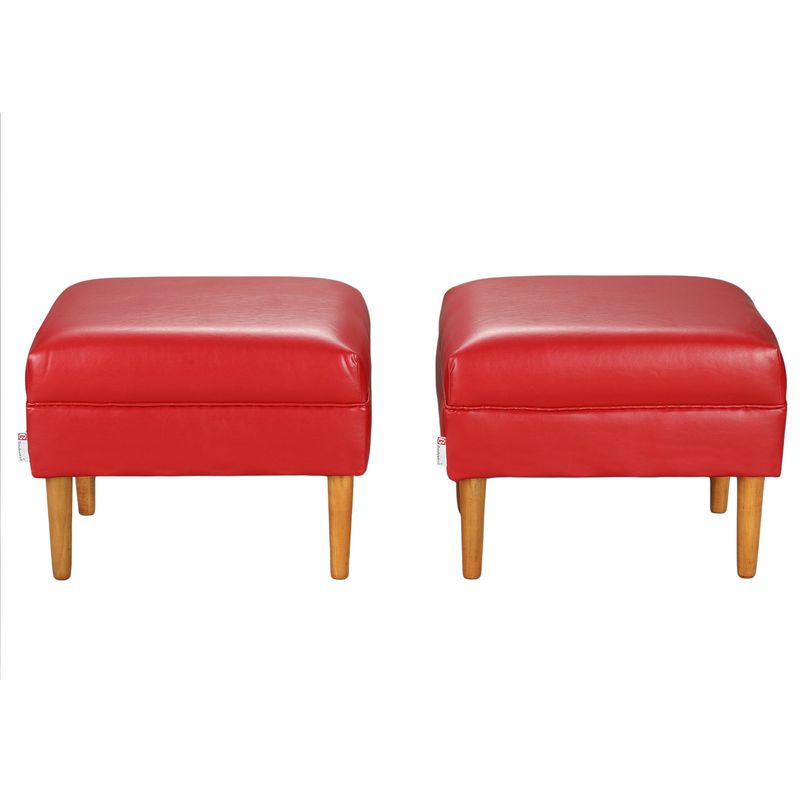 BODEVIR - Set Pouf Provenza Liso 1C PU 04 Rojo