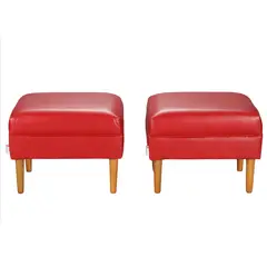 BODEVIR - Set Pouf Provenza Liso 1C PU 04 Rojo