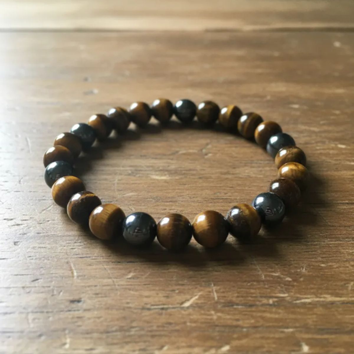 GENERICO - Pulsera Hematita Ojo De Tigre Piedras Curativas Protectoras