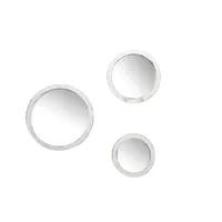 Set 3 espejos Redondo Blanco 29x29 cm