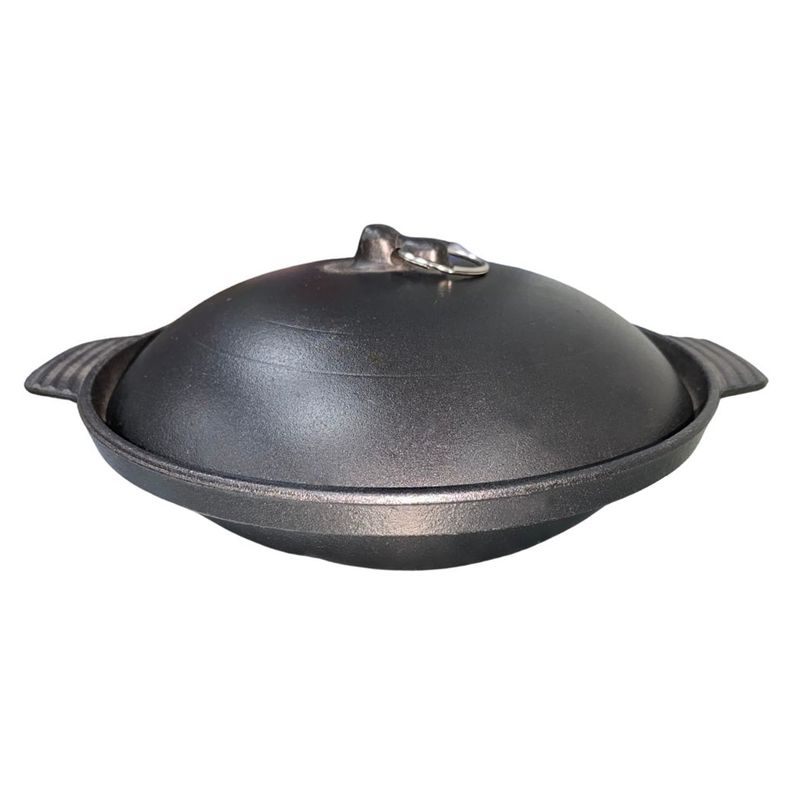GENERICO - Plato de Hierro Fundido con tapa 19 cm de diámetro