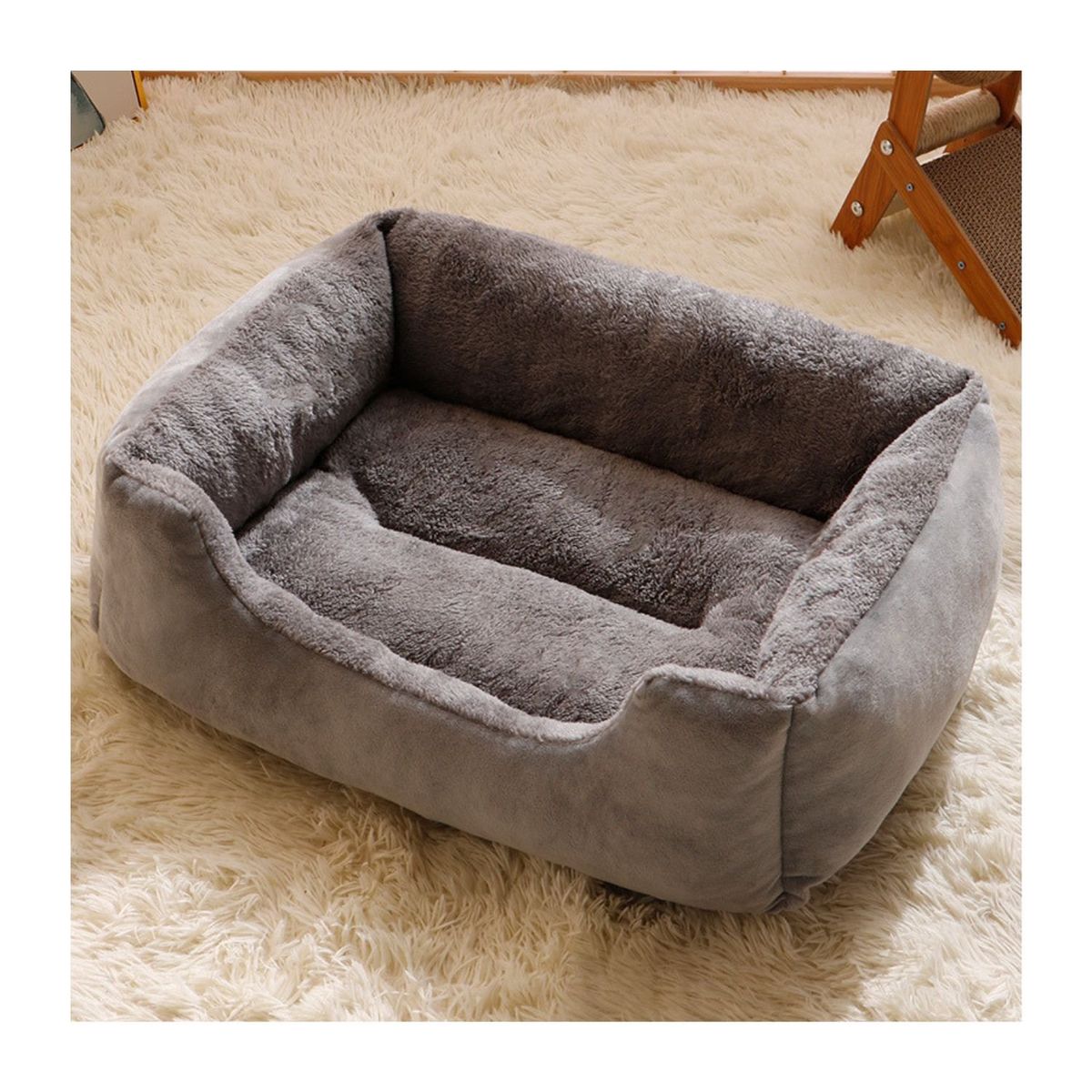 BABYLUNA - Cama Suave XXL para Perros y Gatos  Máxima comodidad Gris