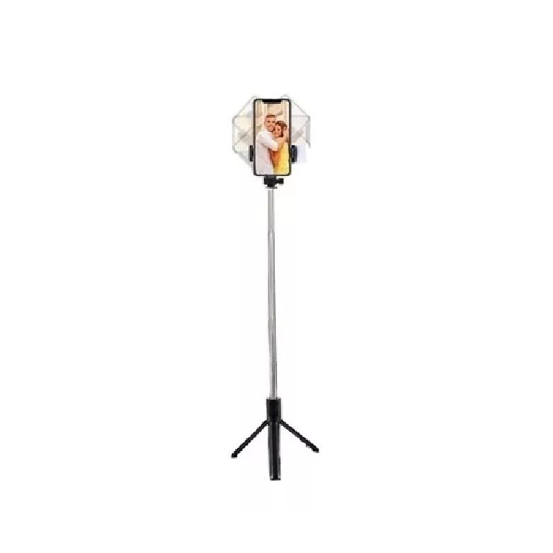 GENERICO - Trípode de palo selfie con luz relleno y control remoto Bluetooth