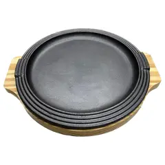 GENERICO - Plato de Hierro Fundido con borde diseño 23,8 cm de diámetro