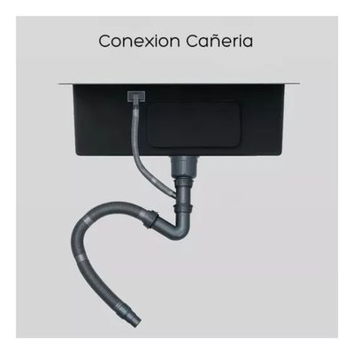 Imagen 2 del producto Lavaplatos 78x43cm Con Llave 2 Modos Accesorios Negro