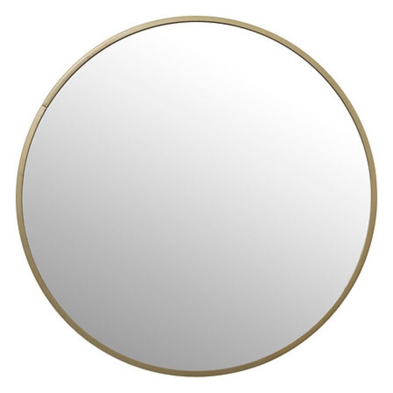 ATMOSPHERA - Espejo Redondo Alice 38 cm Borde Metal Dorado Atmosphera