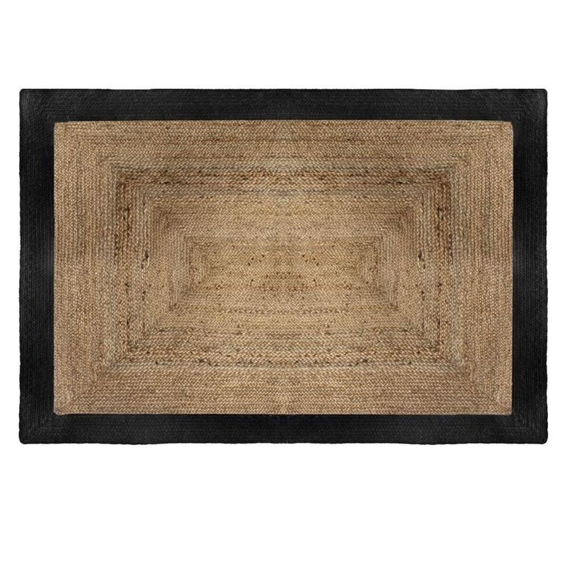 ATMOSPHERA - Alfombra de Yute con Borde Negro 120x170 cm Atmosphera
