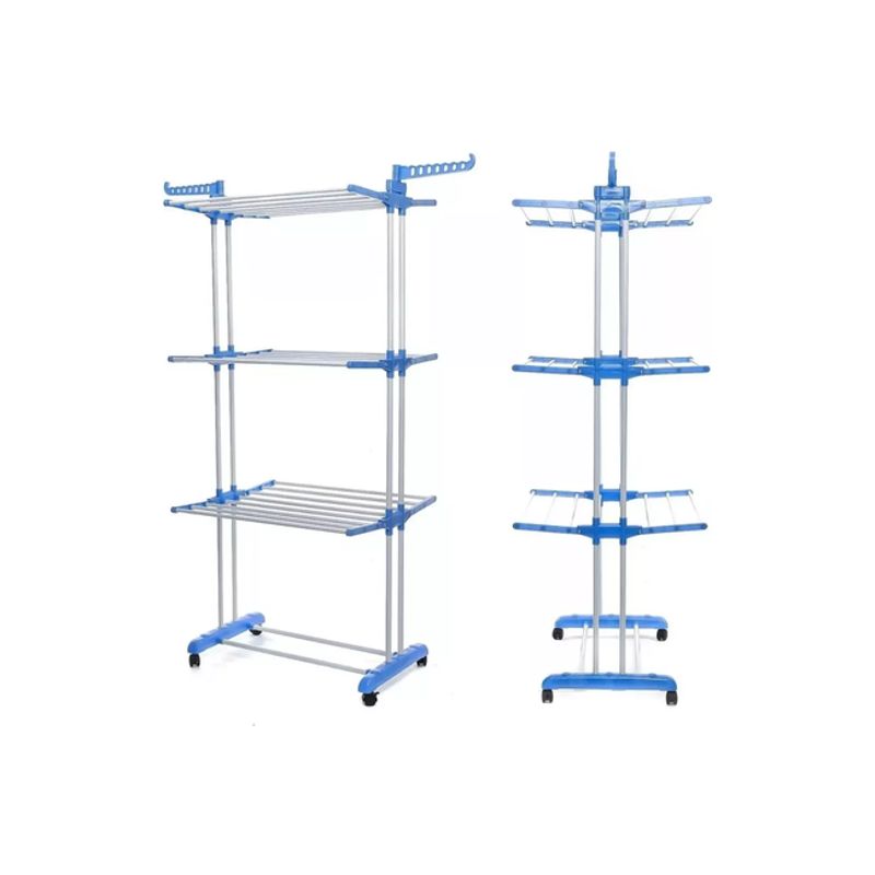 GENERICO - Tendedero plegable retráctil rack portátil color multicolor
