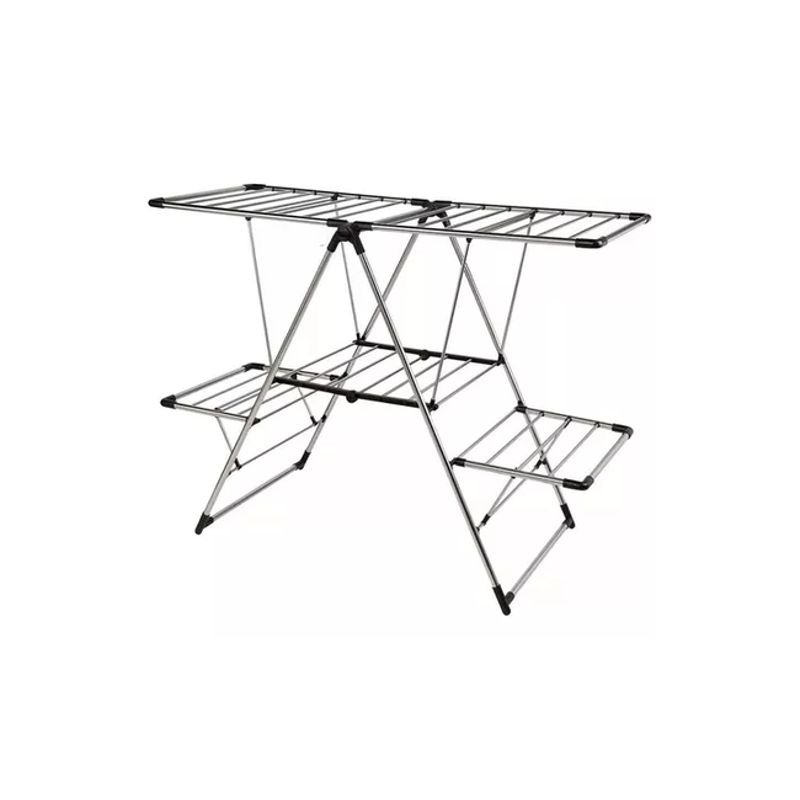 GENERICO - Tendedero plegable 156x615x100 cm acero inoxidable plateado