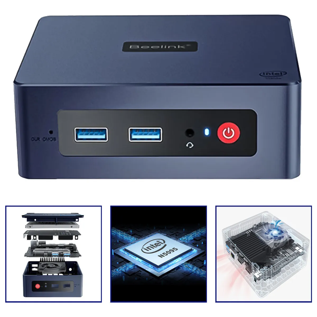 BEELINK - Mini Pc Beelink Mini S 8gb 256gb Win 11 Intel Celeron N5095