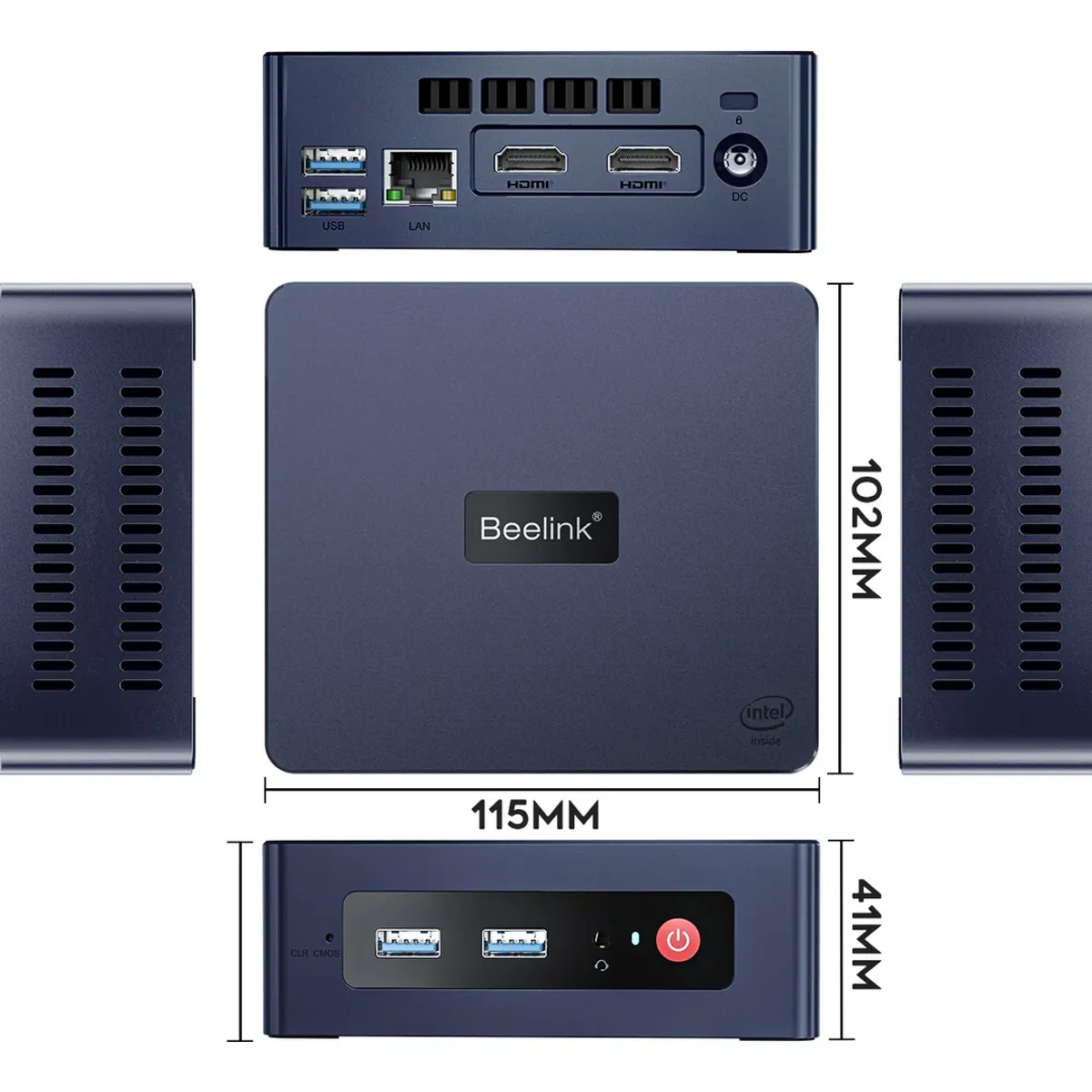 BEELINK - Mini Pc Beelink Mini S 8gb 256gb Win 11 Intel Celeron N5095