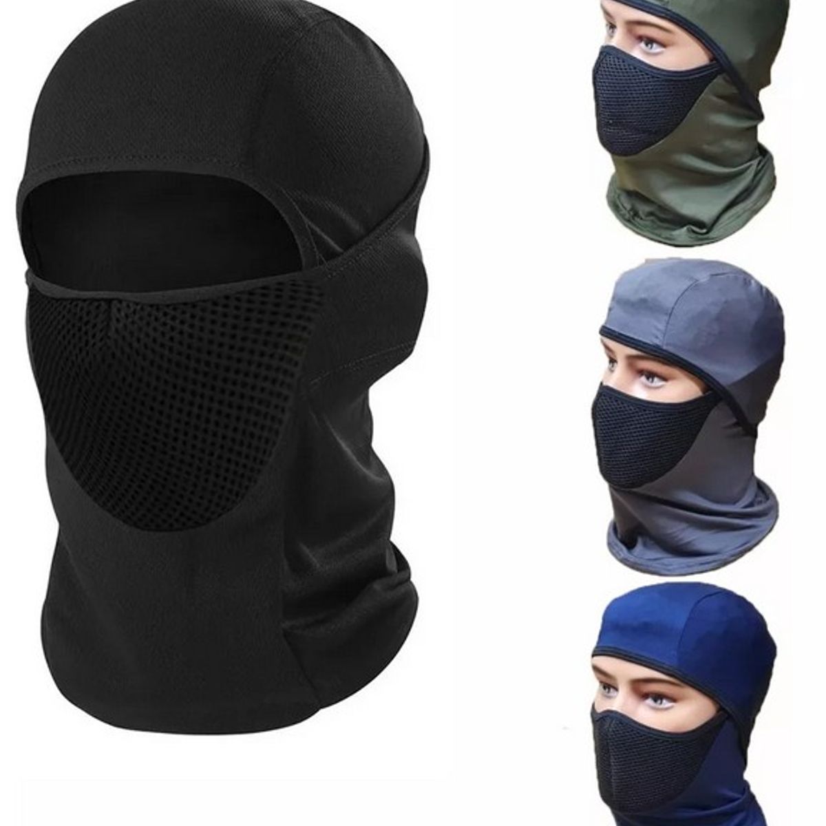 GENERICO - Pasamontaña Mascara Balaclava Lycra Bicicleta Moto Verde