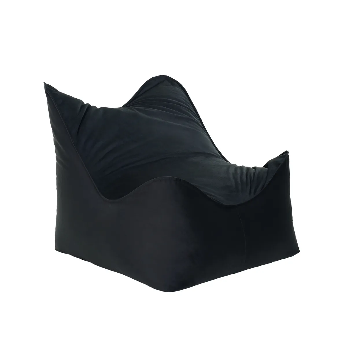 BODEVIR - Pouf Potter 1C Felpa Negro