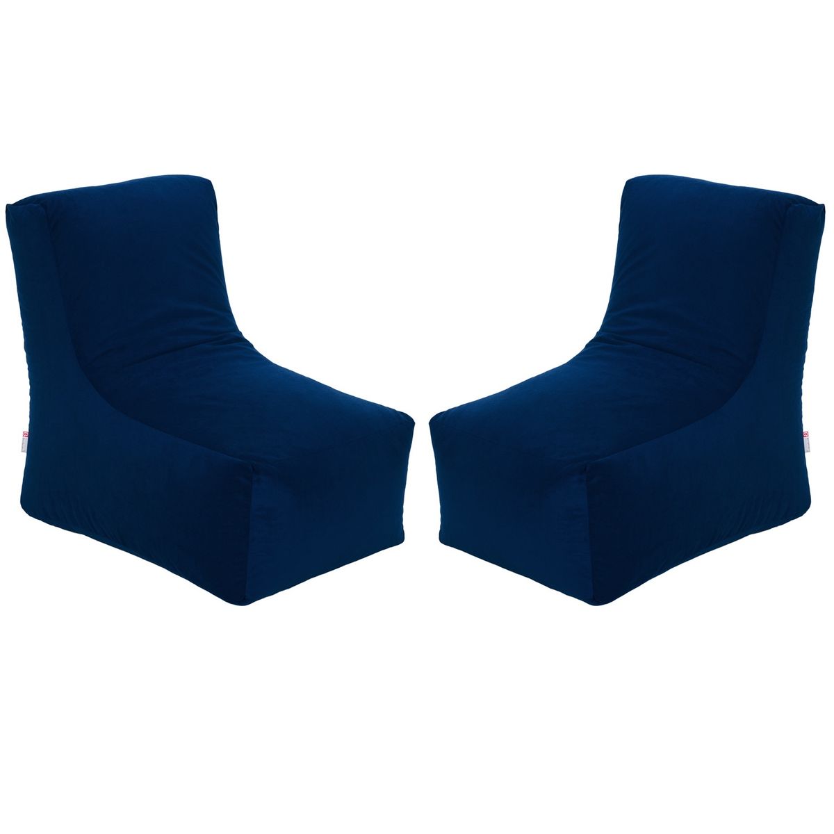 BODEVIR - Set Pouf Tatto 1C Felpa Azul Marino