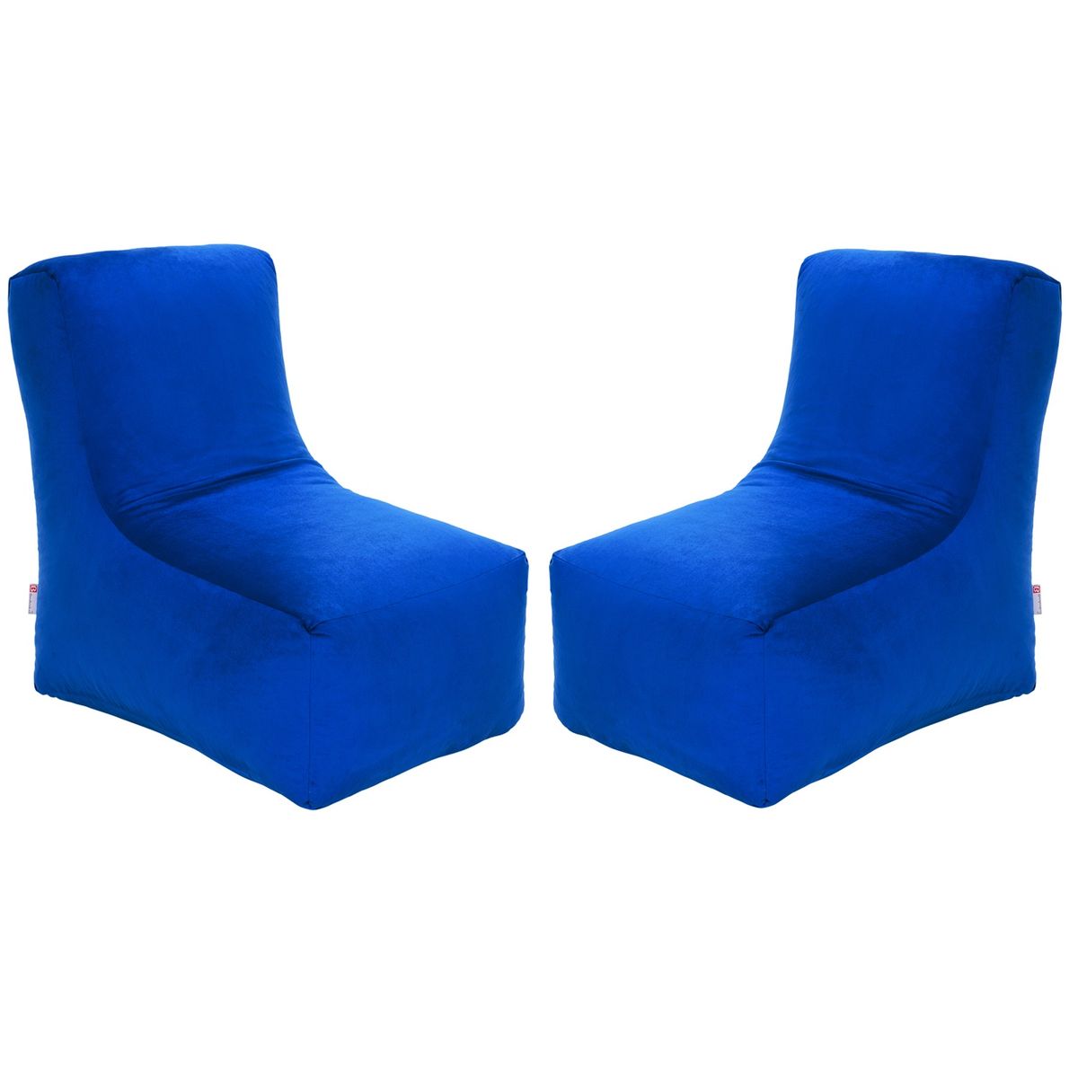 BODEVIR - Set Pouf Tatto 1C Felpa Azul Rey