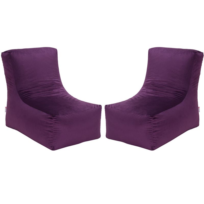 BODEVIR - Set Pouf Tatto 1C Felpa Morado