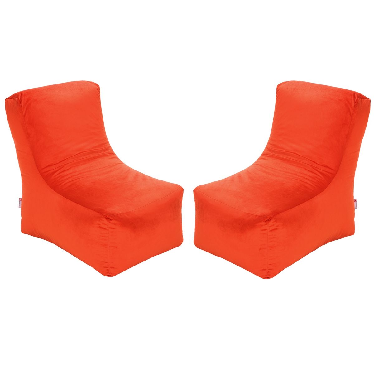 BODEVIR - Set Pouf Tatto 1C Felpa Naranjo