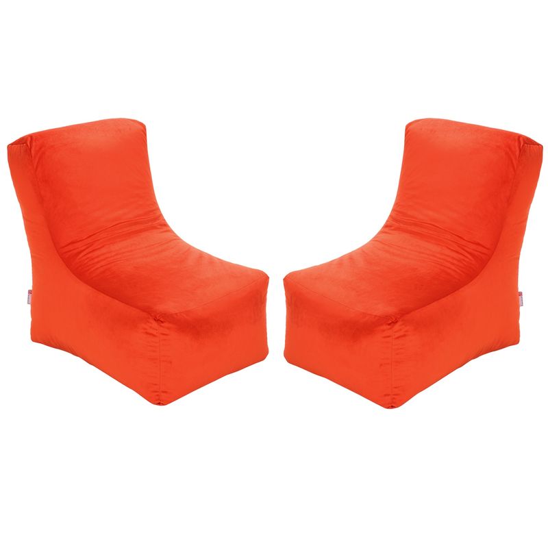 BODEVIR - Set Pouf Tatto 1C Felpa Naranjo