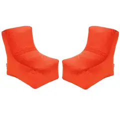 BODEVIR - Set Pouf Tatto 1C Felpa Naranjo