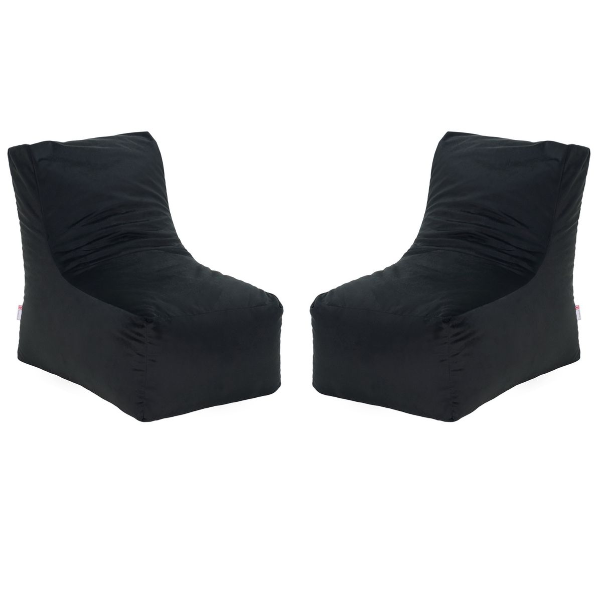 BODEVIR - Set Pouf Tatto 1C Felpa Negro