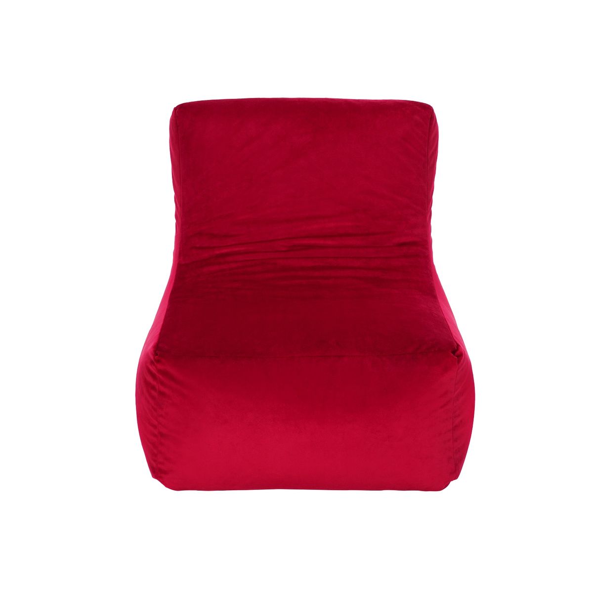 BODEVIR - Set Pouf Tatto 1C Felpa Rojo