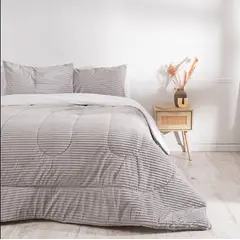 MASHINI - Plumón Corduroy sherpa 2 Plazas 240x220 Cm Gris