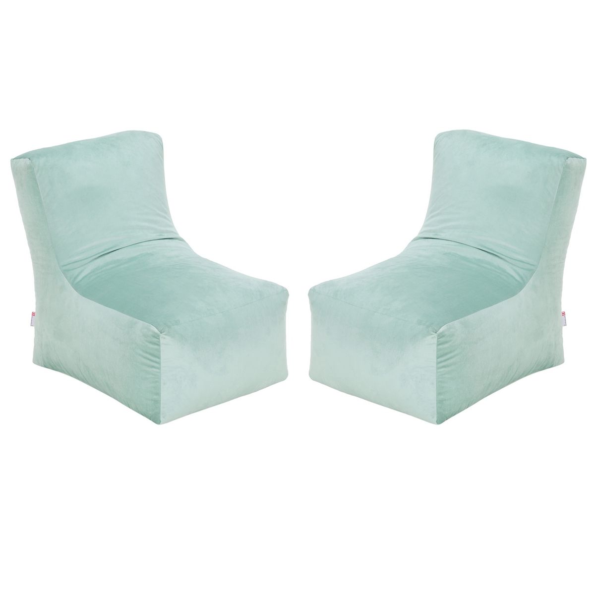 BODEVIR - Set Pouf Tatto 1C Felpa Verde Agua